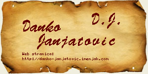 Danko Janjatović vizit kartica